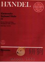 Keyboard works Ⅲ miscellaneous Suites and pieces first part BA 4222   1970  PDF电子版封面     