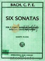 six sonatas for flute bassoon and piano or viola cello and piano giuseppe piccioli No.1861   1955  PDF电子版封面    Carl Philipp Emanuel Bach 