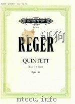 edition peters Nr.3997 Quintett für Klarinette oder Bratsche 2 Violinen Bratsche und Violoncello A-D   1916  PDF电子版封面    Max Reger 