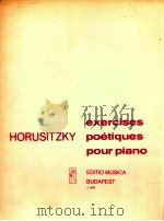 exercises poetiques pour piano z.5945   1970  PDF电子版封面     