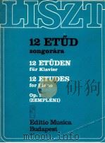 12 ETUD ZONGORARA  12etudes for pianoz.766   1952  PDF电子版封面    Liszt 