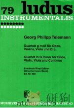 quartette g-minor for oboe violin viola da gamba and continuo ed   1967  PDF电子版封面    nr.602 