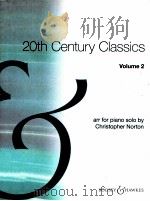 20th century Classics Volume 2 ARRFOR SOLO   1989  PDF电子版封面     