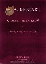 Quartet Ⅰ in Bb K317d for clarinet violin viola and cello MR 2141（1985 PDF版）