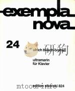 ultramarin für Klavier edition sikorski 824   1985  PDF电子版封面     