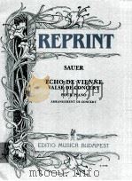 Sauer Echo de Vienne Valse de concert pour piano arrangement de concert Z. 13 102   1899  PDF电子版封面    Sauer 