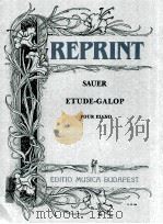 Sauer Etude-Galop pour piano Z. 10 104   1961  PDF电子版封面    Sauer 