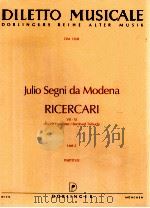 diletto musicale DM 1208 Ricerari Ⅶ-XI Rudolf Hofst?tter/Bernhard Trebuch Heft 2   1995  PDF电子版封面     