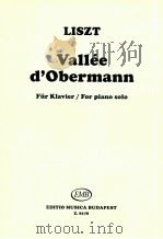 Vallee d'Obermann für Klavier z.8178   1976  PDF电子版封面    Liszt 