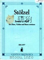Sonate c-Moll für Oboe Violine und Basso continuo cembalo fagott violoncello ad libitum EB 11977   1990  PDF电子版封面     