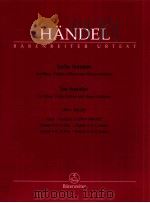 six sonatas for oboe violin oboe and basso continuo HWV 380-385 volume 3:384-385 sonata 5 in G major   1976  PDF电子版封面    hndel 