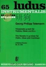 ludus 65 Trio sonata in g major for violin oboe and continuo grebe Ed.Nr.556   1962  PDF电子版封面     