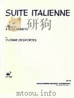 Suite Italienne arranged for 4 B? Clarinets ST-499   1986  PDF电子版封面    Yvonne Desportes 