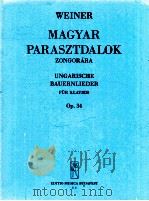 Mayar Parasztdalok Zongorára ?t?dik sorozat op.34 Z.8   1950  PDF电子版封面    Wiener leó 