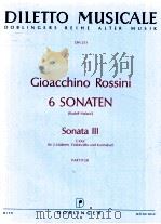 diletto musicale DM 253 6 sonaten Sonata Ⅲ C-dur für 2 Violinen Violoncello und Kontraba? Partitur   1977  PDF电子版封面     