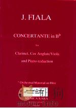 Concertante in B? for Clarinet Cor Anglais/ Viola and Piano reduction MR 2048（1984 PDF版）