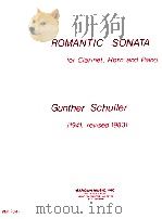ROMANTIC SONATA for Clarinet Horn and Piano MP 7047（1983 PDF版）