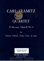 Quartet E flat major Opus 8 No 4 for Clarinet Oboe Violin Viola & Cello MR 1087（1958 PDF版）