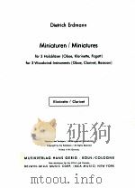 Miniaturen for three woodwind-instruments   1974  PDF电子版封面     