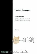 divertimento for oboe clarinet and bassoon stimmen NR 576   1961  PDF电子版封面     