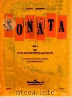 sonata No.1 for alto saxophone and piano ss-871（1984 PDF版）