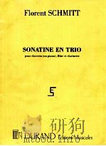 sonatine en trio pourclavecin ou piano et clarinette pous 85   1935  PDF电子版封面    Florent Schmitt 