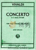 Concerto in C minor RV509 for Two Violins and Piano  No.2355   1966  PDF电子版封面    Vivaldi 