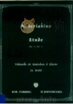 Etude Op.2 Nr.1 violoncello od Kontrabass & Klavier A.Krein     PDF电子版封面    A.Scriabine 