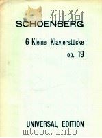 6 Kleine Klavierstücke Op.19（1940 PDF版）