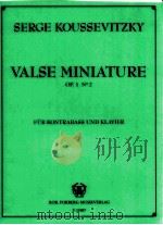 Valse Miniature Op.1 No.2 für Kontrabass und Klavier F 11007   1994  PDF电子版封面     