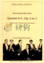 Quintet in F Op.2 nr.2 for flute oboe clarinet horn and bassoon 403     PDF电子版封面    Henri Brob 