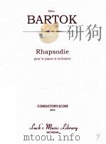 Rhapsodie pour le piano et orchestre     PDF电子版封面    Bela Bartok 