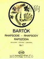 Rhapsodie for piano op.1z.1971   1955  PDF电子版封面    Bartók 