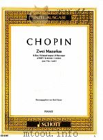 Zwei Mazurkas B-Dur a-Moll opus 7 No.1 und 2 piano ED 0305   1952  PDF电子版封面     