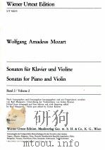 sonatas for piano and violin vplume 2   1982  PDF电子版封面    Mozart;Edited from autographs 