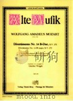 Divertimento No. 14 in Bb-major K.V. 270 for flute oboe clarinet horn bassoon   1954  PDF电子版封面     