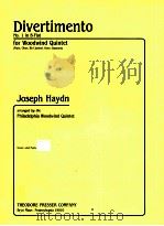 Divertimento No.1 in b-flat for woodwind quintet     PDF电子版封面    Joseph Haydn 
