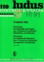 five duos for clarinet and bassoon from 15 kanons im kammerstill ed.nr.1433a   1985  PDF电子版封面     
