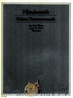 Kleine kammermusic op. 24/2 for flute oboeclarinet horn and bassoon ed4389（1949 PDF版）