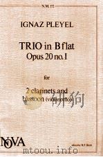 trio in b flat opus no.1for two clarinets and bassoon   1980  PDF电子版封面    Ignaz Pleyel 