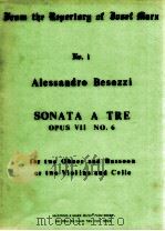 SONATA A TRE OPUS Ⅶ NO.6 for two Oboes and Bassoon or two violins and Cello   1976  PDF电子版封面     