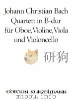 Quartett in B-dur für Oboe Violine Viola und Violoncello GM 818   1977  PDF电子版封面     