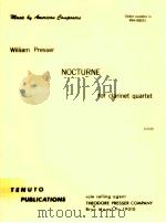 Nocturne for clarinet quartet（1976 PDF版）
