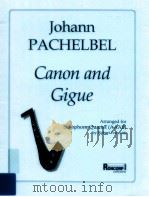 Canon and Gigue arranged for for Saxophone Quartet   1980  PDF电子版封面     