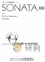sonata XIII for E? alto saxophone and piano   1966  PDF电子版封面    G.F.Handel 