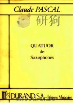 quatuor de saxophones（1962 PDF版）