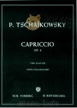 Capriccio Op.8 für Klavier Originalausgabe     PDF电子版封面    P.Tschaikowsky 