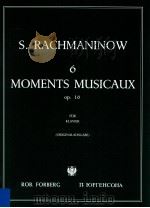 6 Moments Musicaux op.16 für Klavier originalausgabe   1996  PDF电子版封面    S.Rachmanino 