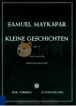 Kleine Geschichten Op.8 für Klavier Originalausgabe     PDF电子版封面     
