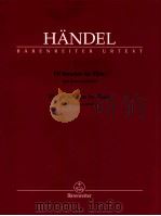 Eleven Sonatas for flute and Bass continuo urtext of the halle handel edition BA 4225（1995 PDF版）
